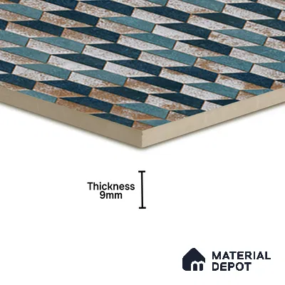 Geometric Wall & Floor Tile TL 07237 Alpi 4001 Granula 1 ft x 1 ft Ceramic Matte Finish - 9 mm  | 2 mm Spacer is Mandatory | Please Expect a Slight Variation of Pattern (Sample)